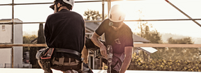 Bauarbeiter auf Sonnleitner Baustelle